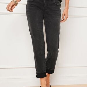 Talbots Everday Relaxed Charcoal Ankle Jeans